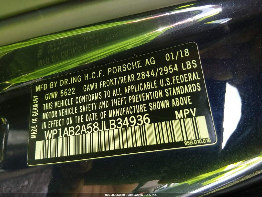 WP1AB2A58JLB34936 2018 PORSCHE MACAN photo no. 9