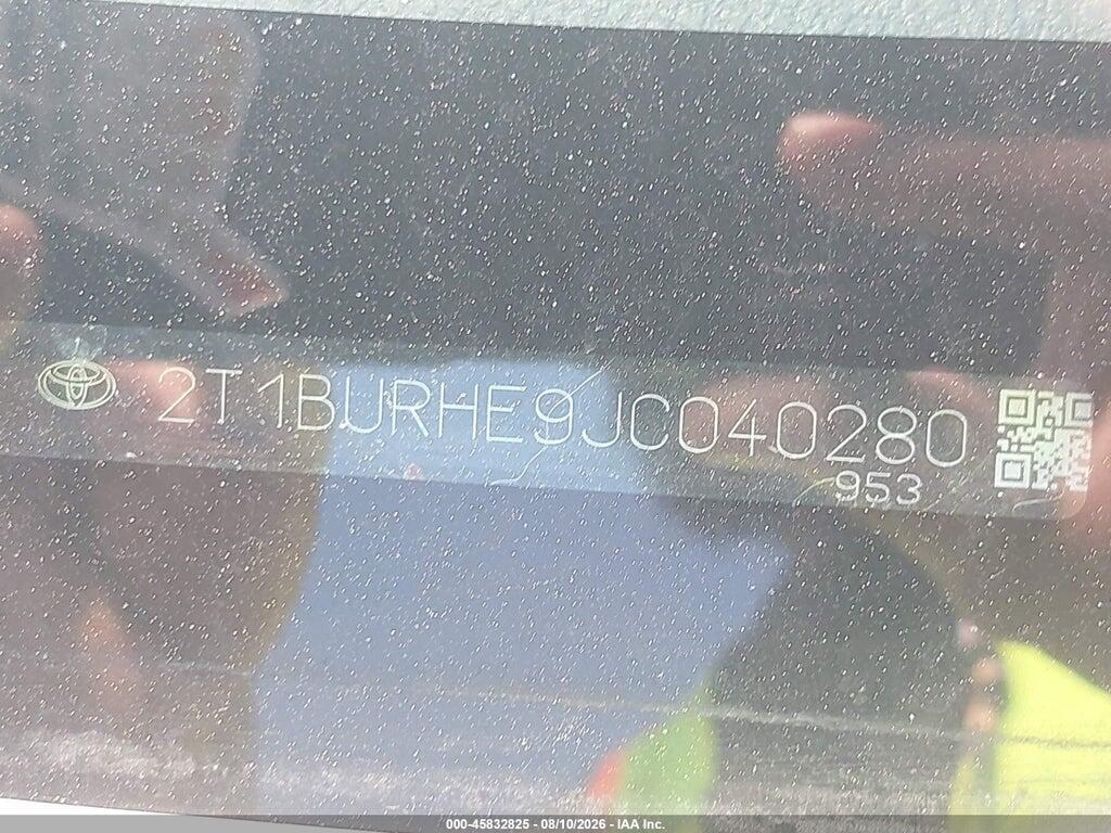2T1BURHE9JC040280 2018 TOYOTA COROLLA photo no. 9