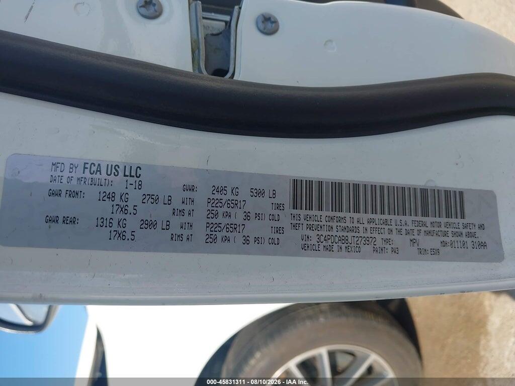 3C4PDCAB8JT273972 2018 DODGE JOURNEY photo no. 9