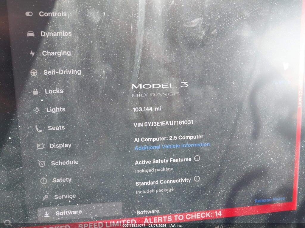 5YJ3E1EA1JF161031 2018 TESLA MODEL 3 photo no. 7