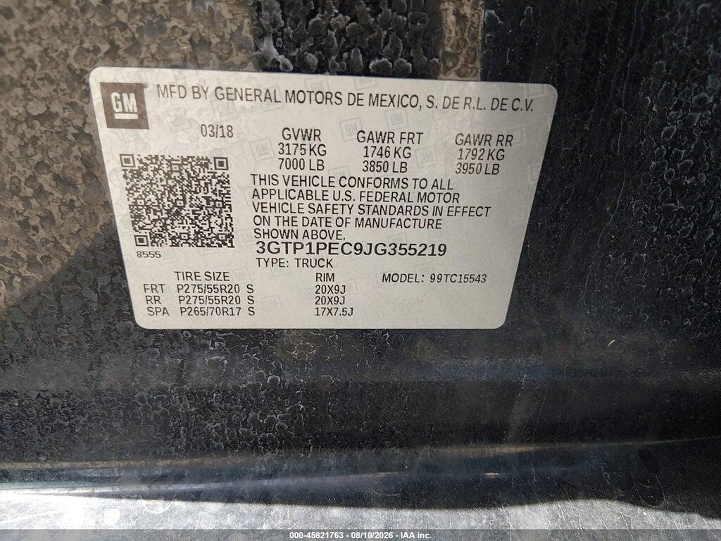3GTP1PEC9JG355219 2018 GMC SIERRA 1500 photo no. 9