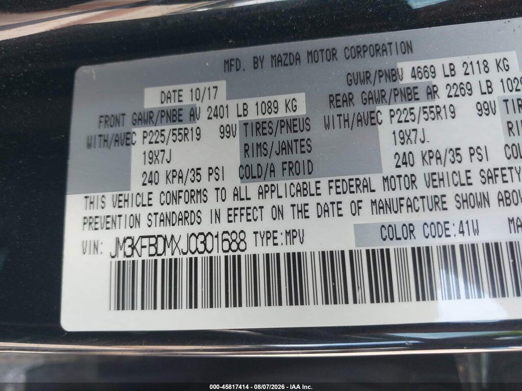 JM3KFBDMXJ0301688 2018 MAZDA CX-5 photo no. 9