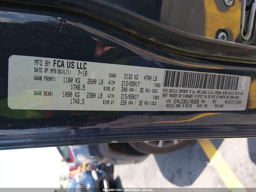 3C4NJDDB3JT483638 2018 JEEP COMPASS photo no. 9