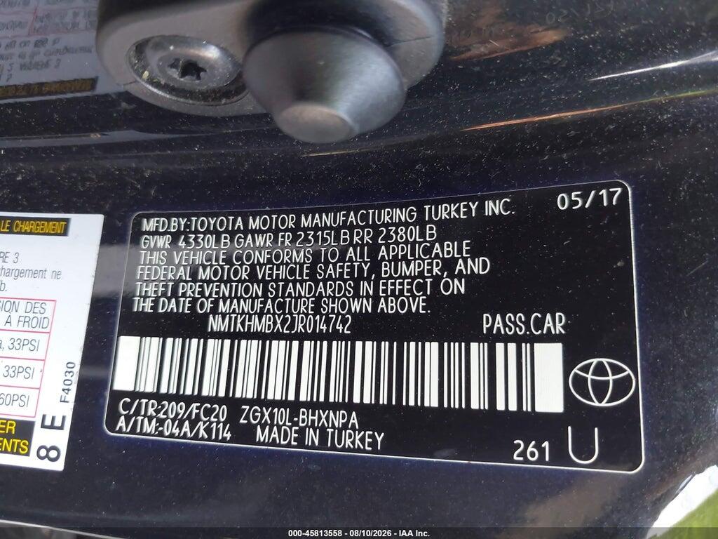NMTKHMBX2JR014742 2018 TOYOTA C-HR photo no. 9