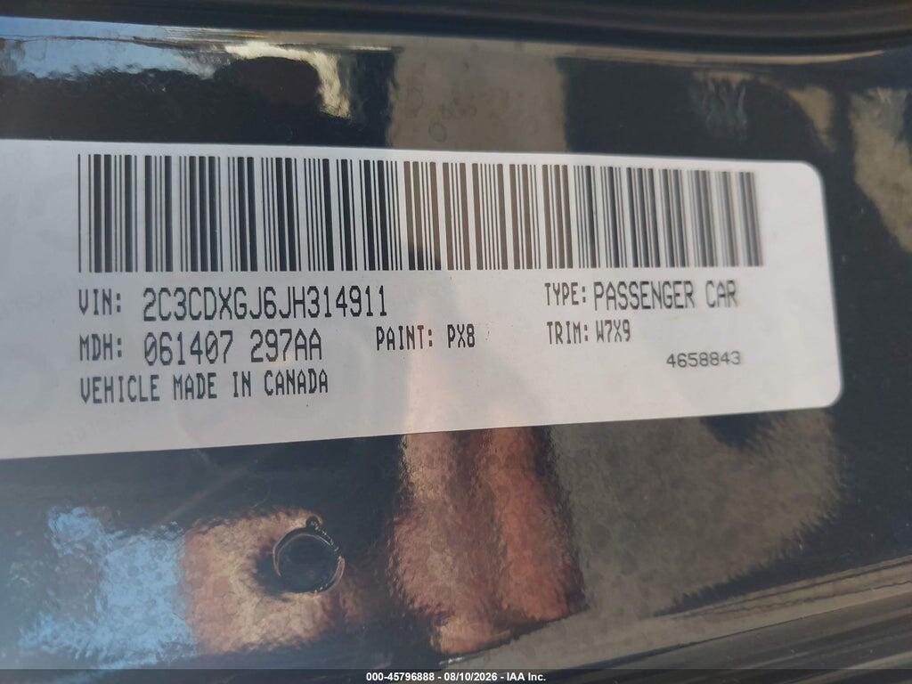 2C3CDXGJ6JH314911 2018 DODGE CHARGER photo no. 9