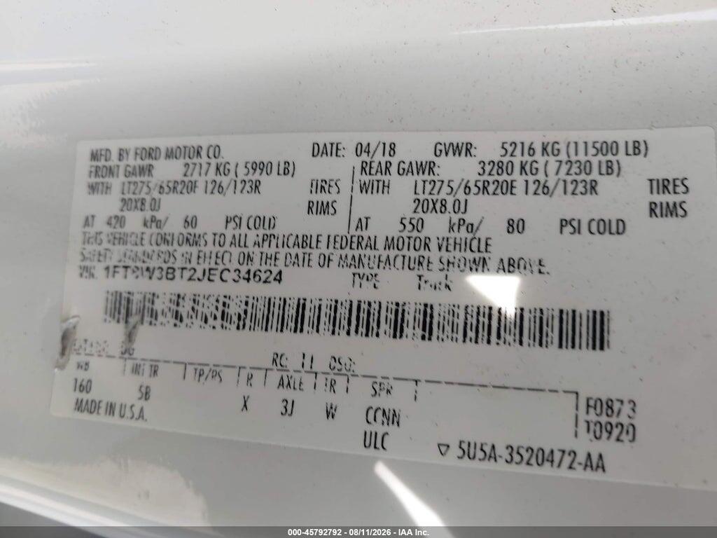 1FT8W3BT2JEC34624 2018 FORD F-350 photo no. 7