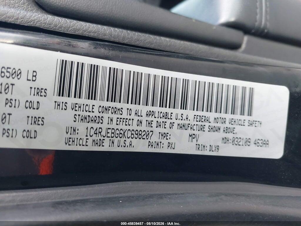 1C4RJEBG6KC698207 2019 JEEP GRAND CHEROKEE photo no. 9