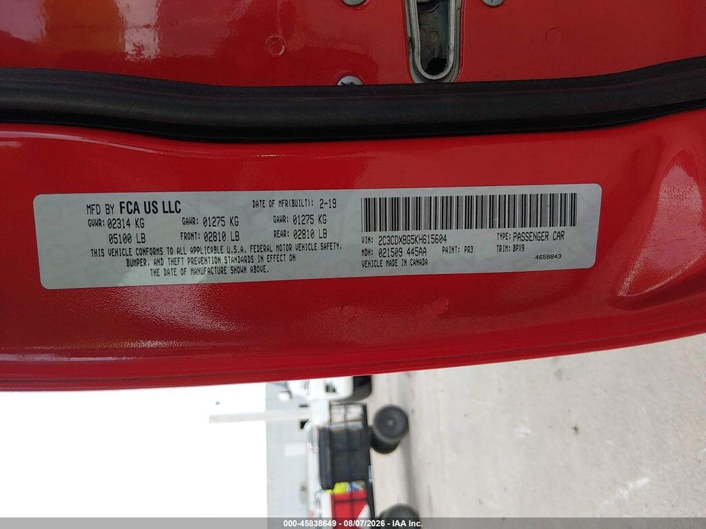 2C3CDXBG5KH615604 2019 DODGE CHARGER photo no. 9
