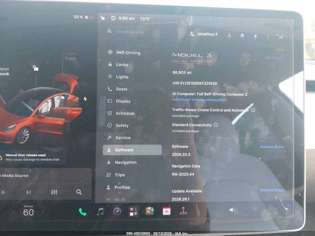 5YJ3E1EB5KF231530 2019 TESLA MODEL 3 photo no. 7
