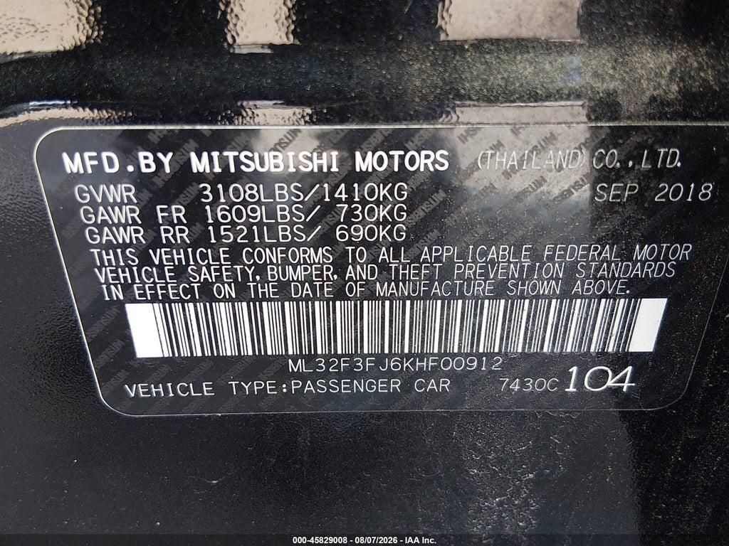 ML32F3FJ6KHF00912 2019 MITSUBISHI MIRAGE G4 photo no. 9