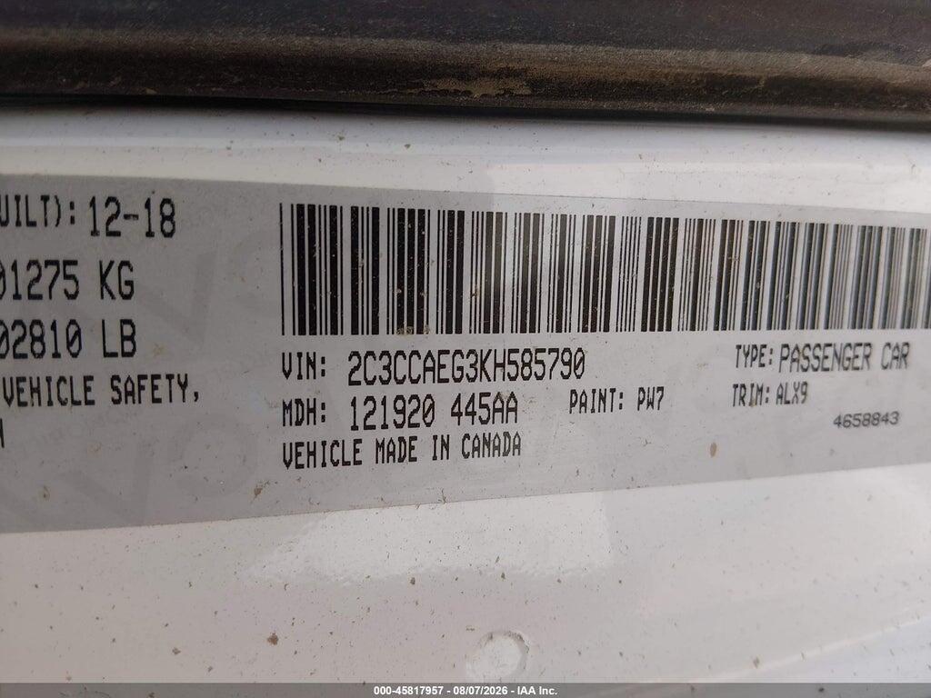 2C3CCAEG3KH585790 2019 CHRYSLER 300 photo no. 9