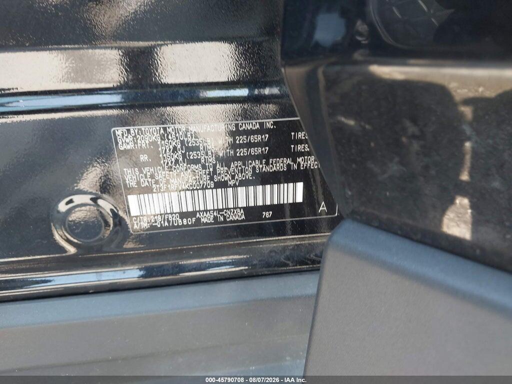 2T3F1RFV4KC007709 2019 TOYOTA RAV4 photo no. 9