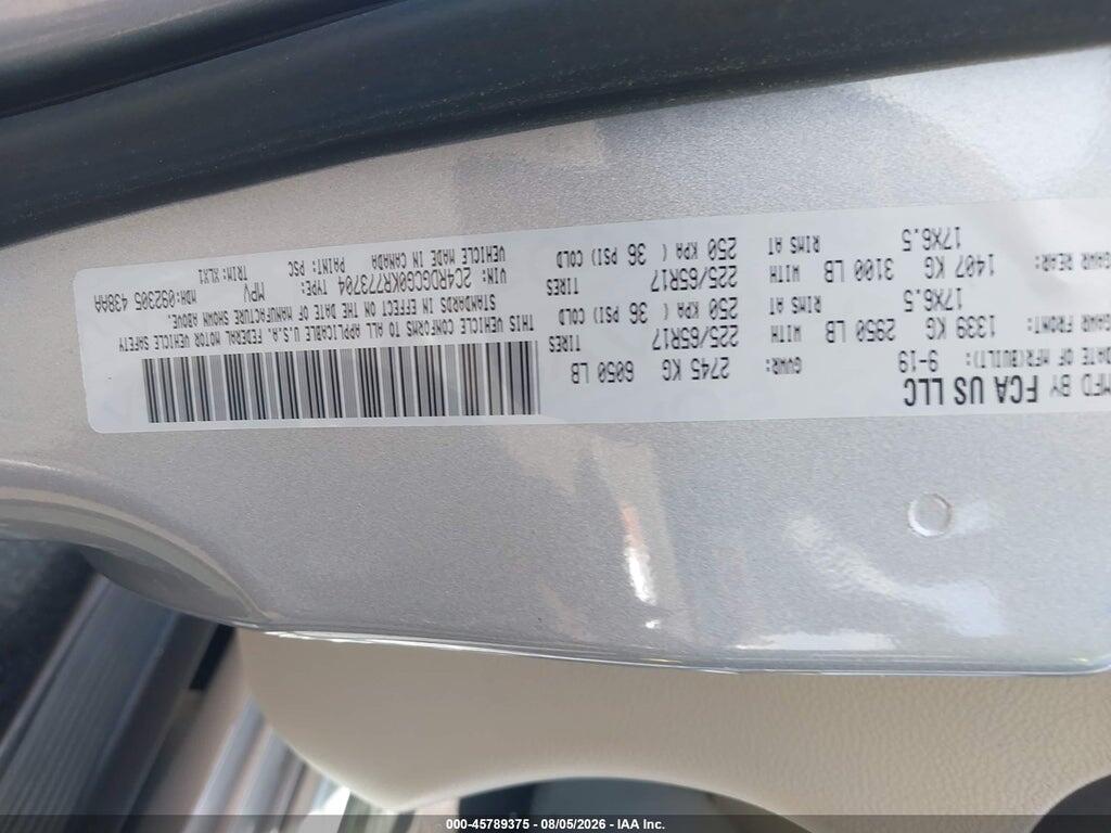 2C4RDGCG0KR773704 2019 DODGE GRAND CARAVAN photo no. 9