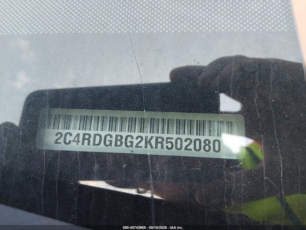 2C4RDGBG2KR502080 2019 DODGE GRAND CARAVAN photo no. 9