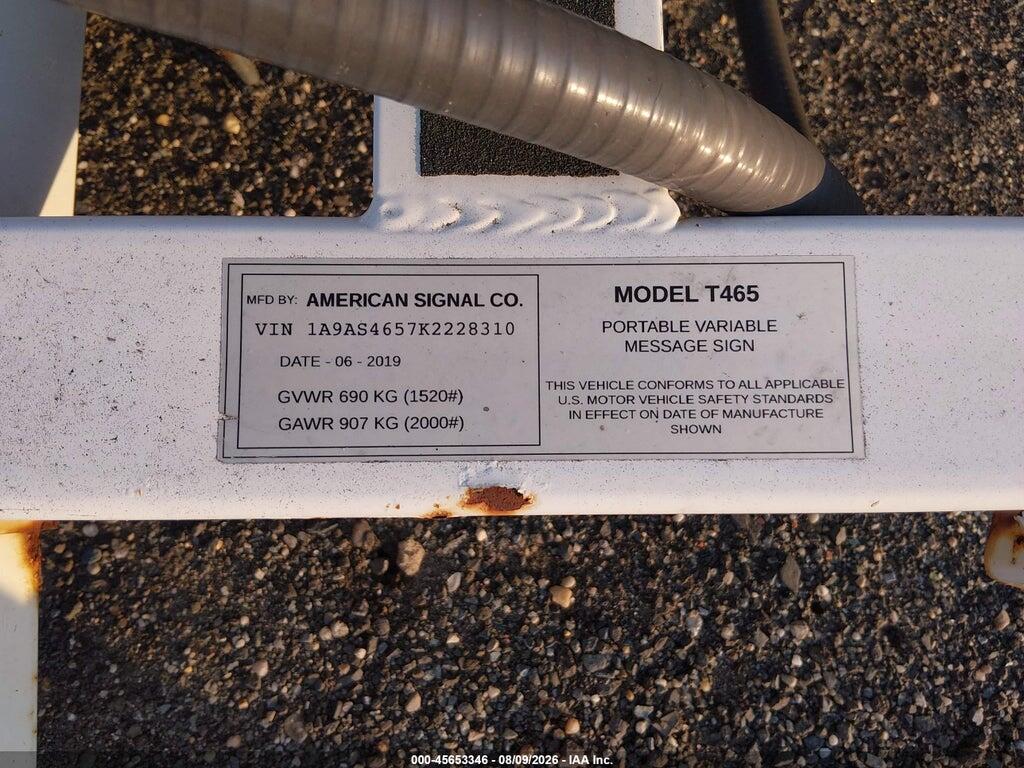 1A9AS4657K2228310 2019 OTHER OTHER photo no. 9