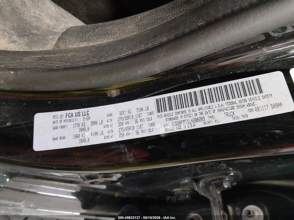 1C6SRFMT1LN288289 2020 RAM 1500 photo no. 9