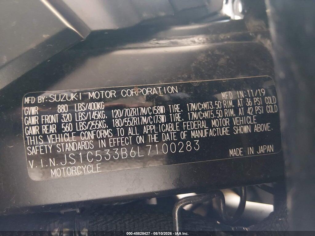 JS1C533B6L7100283 2020 SUZUKI GSX-S750 photo no. 10