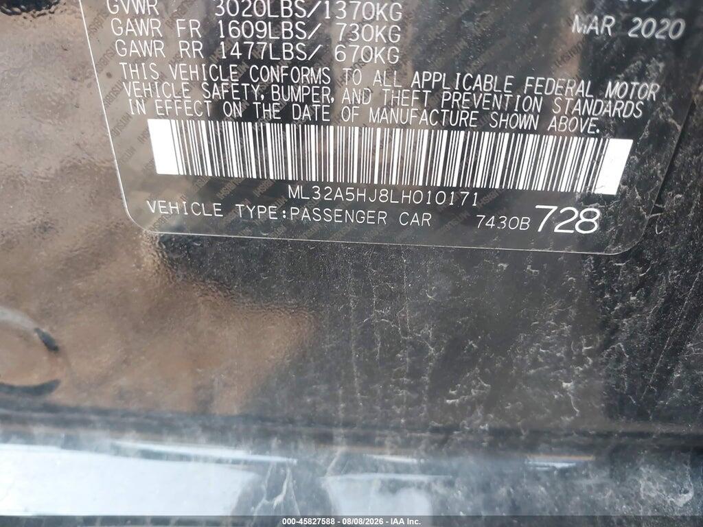 ML32A5HJ8LH010171 2020 MITSUBISHI MIRAGE photo no. 9