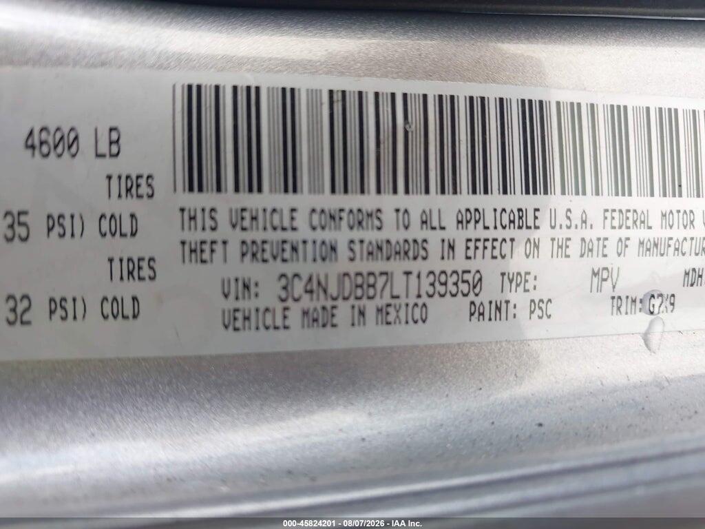 3C4NJDBB7LT139350 2020 JEEP COMPASS photo no. 9