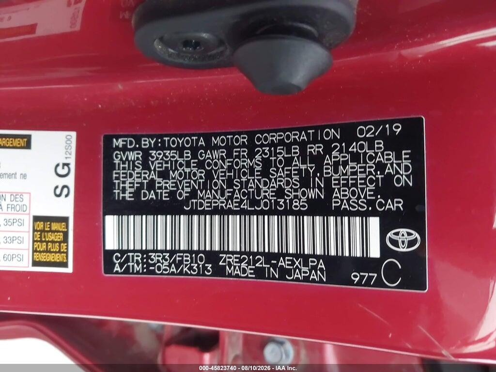 JTDEPRAE4LJ013185 2020 TOYOTA COROLLA photo no. 9