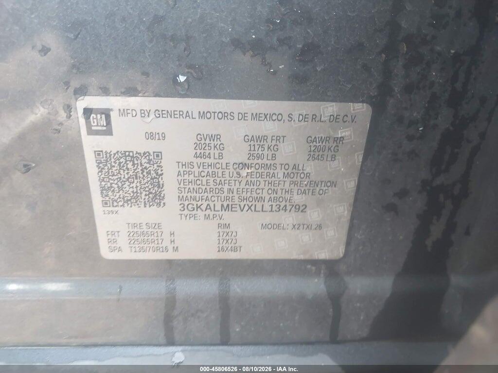 3GKALMEVXLL134792 2020 GMC TERRAIN photo no. 9
