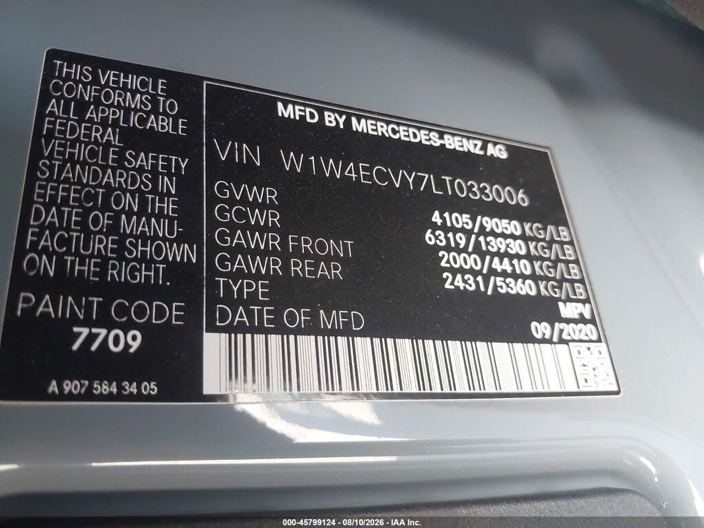 W1W4ECVY7LT033006 2020 MERCEDES-BENZ SPRINTER 2500 photo no. 9