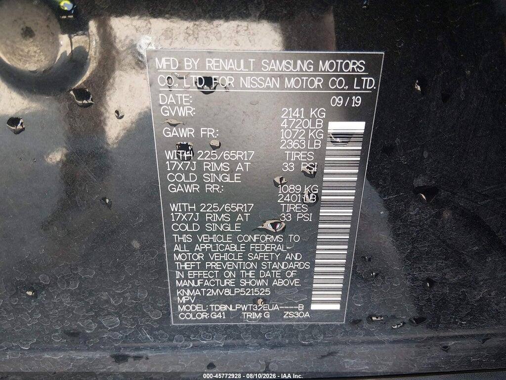 KNMAT2MV8LP521525 2020 NISSAN ROGUE photo no. 9