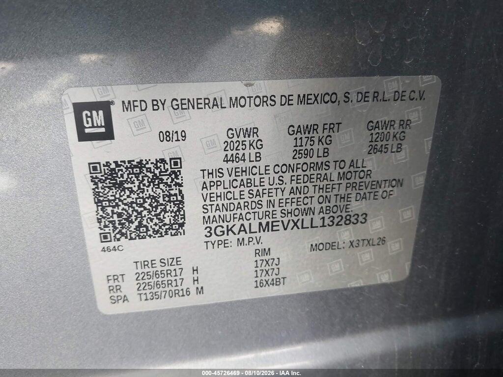 3GKALMEVXLL132833 2020 GMC TERRAIN photo no. 9