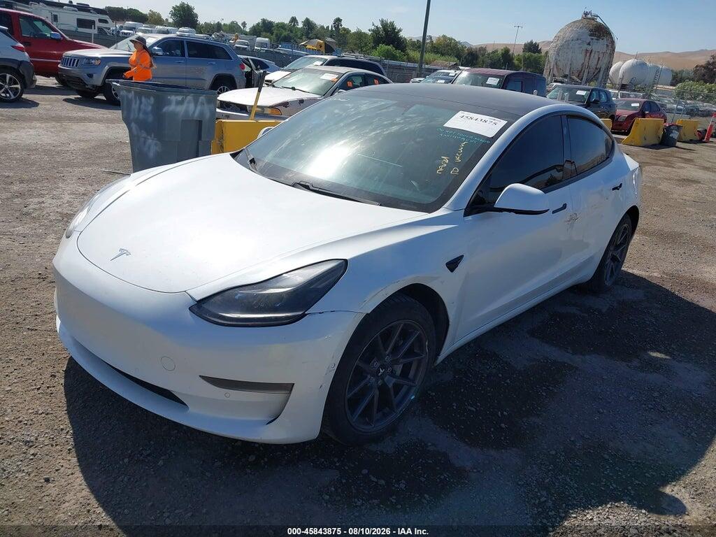 5YJ3E1EA6MF873863 2021 TESLA MODEL 3 photo no. 2