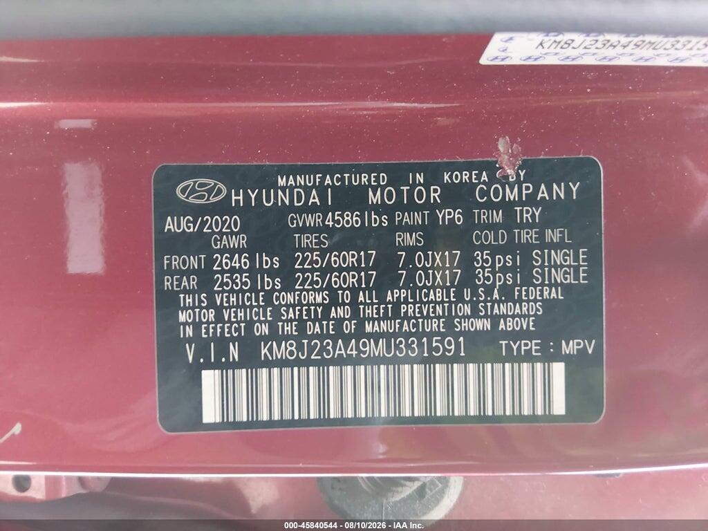 KM8J23A49MU331591 2021 HYUNDAI TUCSON photo no. 9
