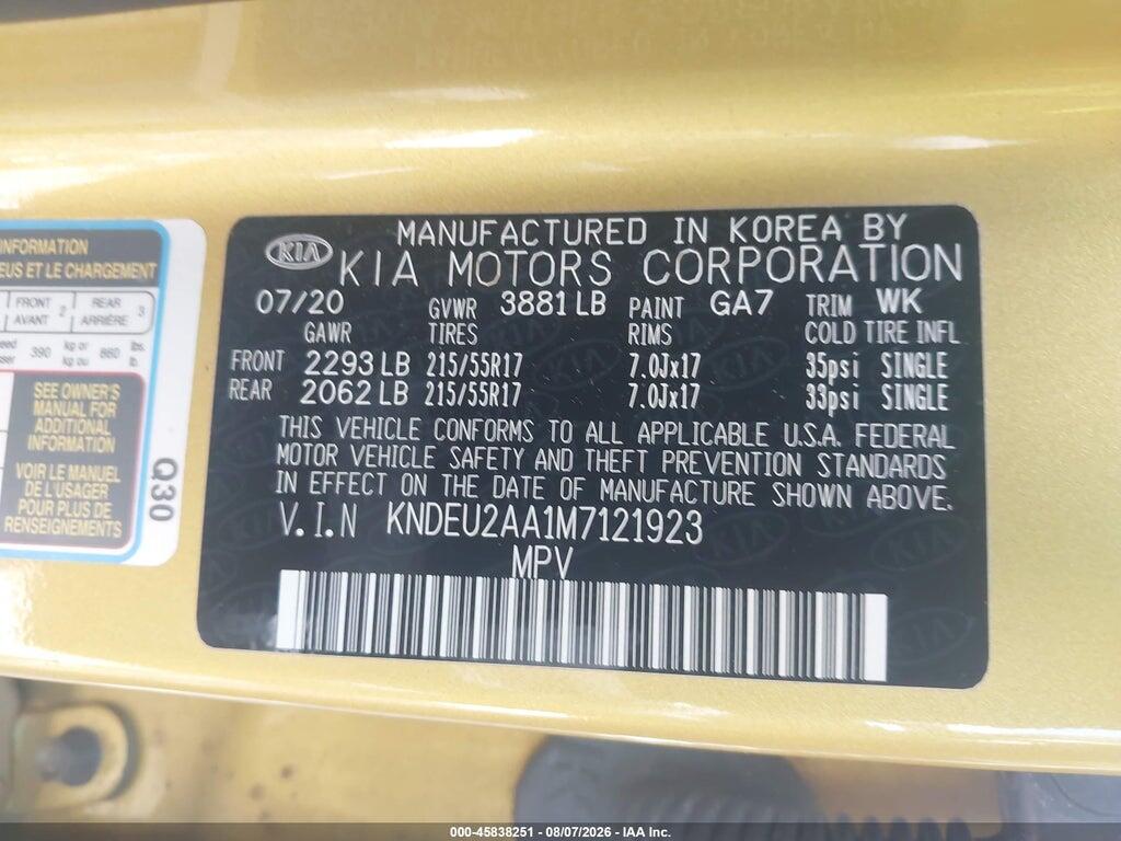 KNDEU2AA1M7121923 2021 KIA SELTOS photo no. 9