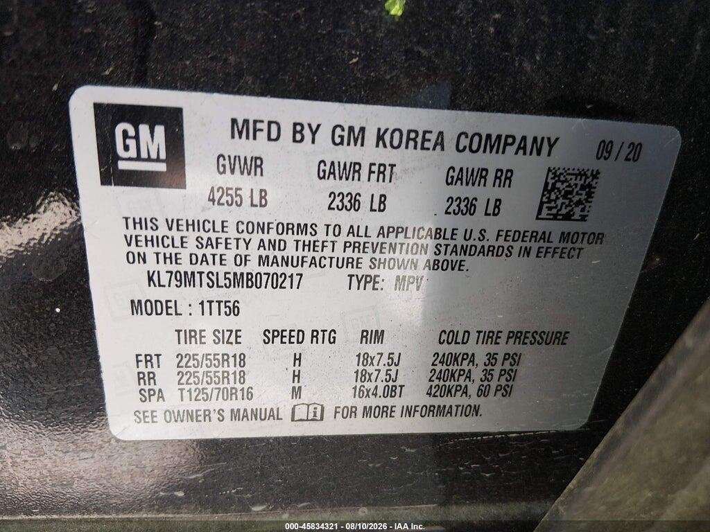 KL79MTSL5MB070217 2021 CHEVROLET TRAILBLAZER photo no. 9