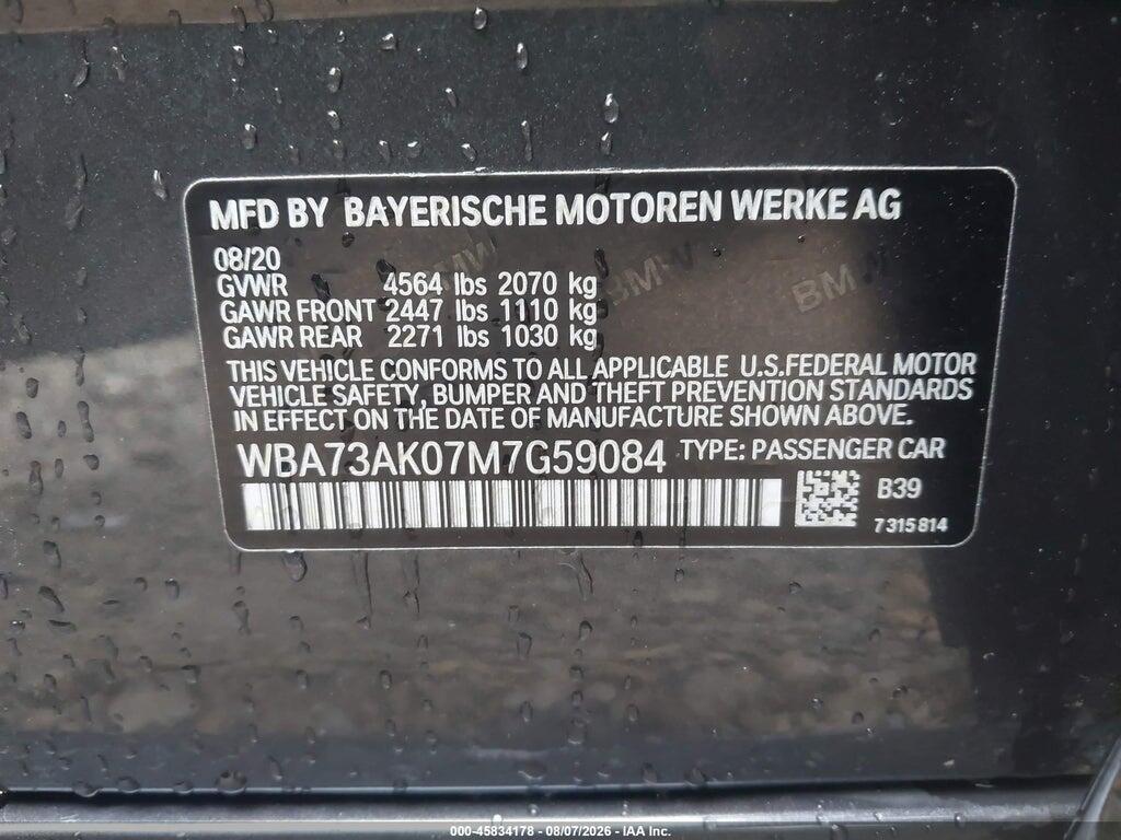 WBA73AK07M7G59084 2021 BMW 228I GRAN COUPE photo no. 9