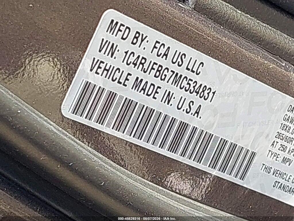 1C4RJFBG7MC534831 2021 JEEP GRAND CHEROKEE photo no. 9