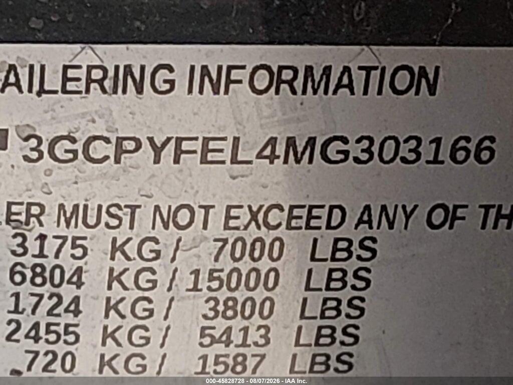 3GCPYFEL4MG303166 2021 CHEVROLET SILVERADO 1500 photo no. 9