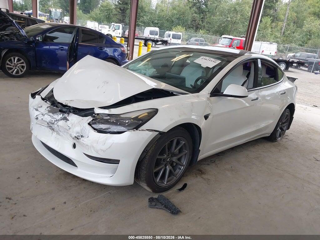 5YJ3E1EA8MF053848 2021 TESLA MODEL 3 photo no. 2