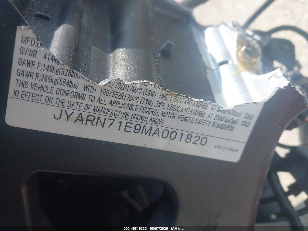 JYARN71E9MA001820 2021 YAMAHA MT09 photo no. 10