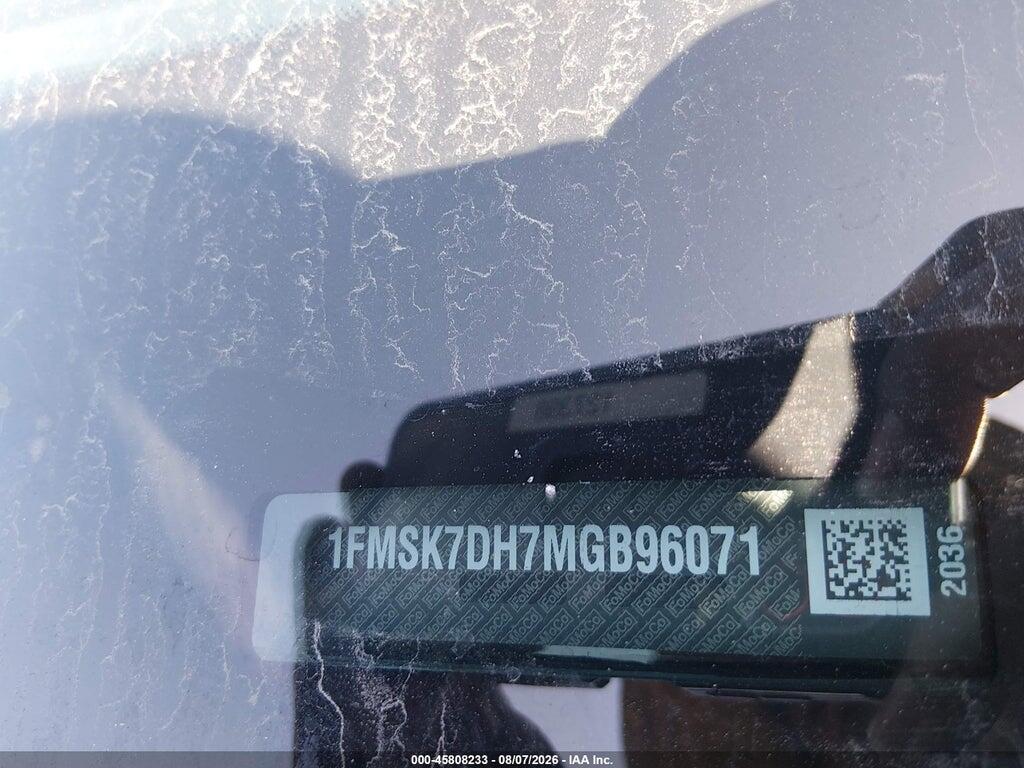 1FMSK7DH7MGB96071 2021 FORD EXPLORER photo no. 9
