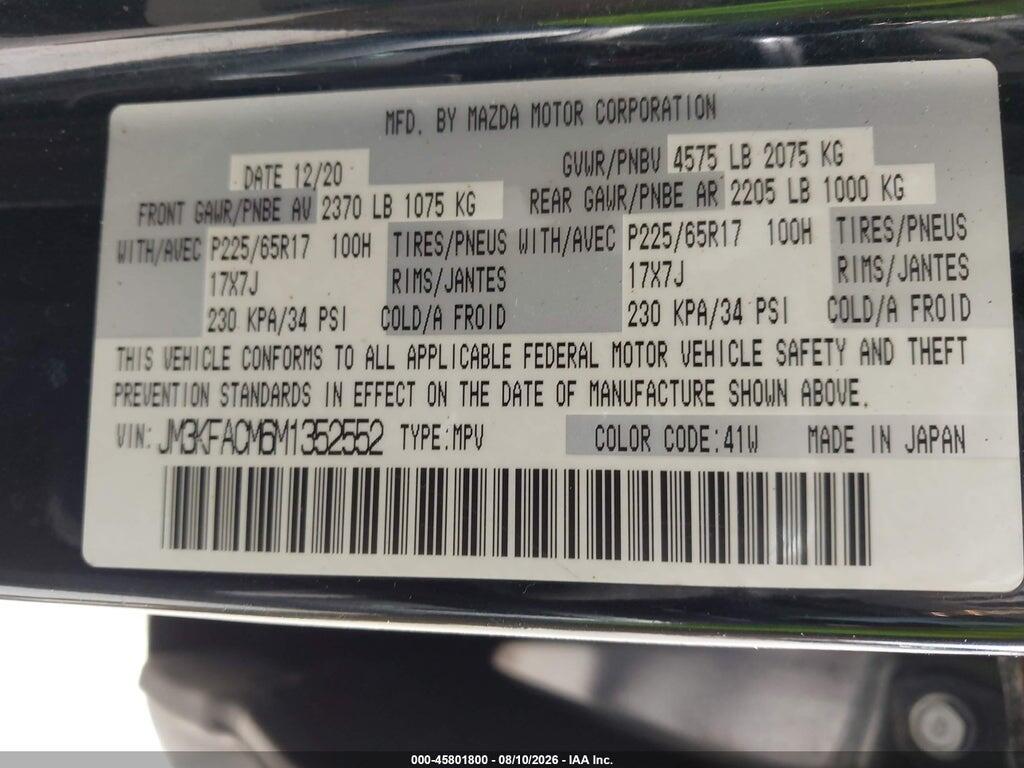 JM3KFACM6M1352552 2021 MAZDA CX-5 photo no. 9
