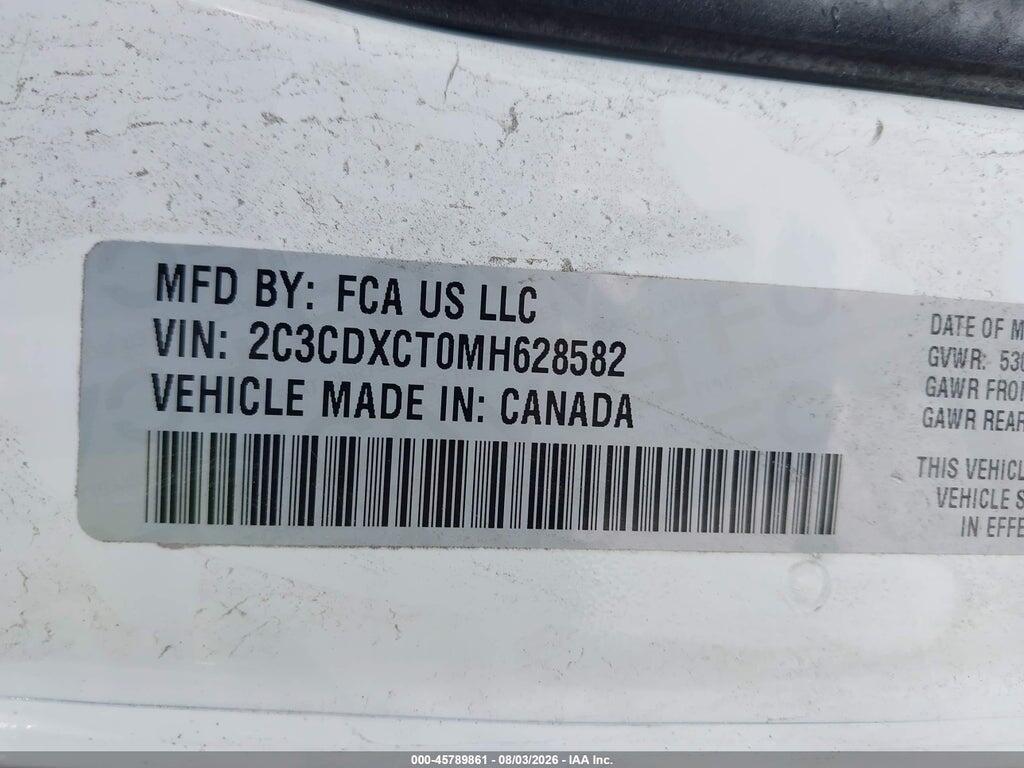 2C3CDXCT0MH628582 2021 DODGE CHARGER photo no. 9