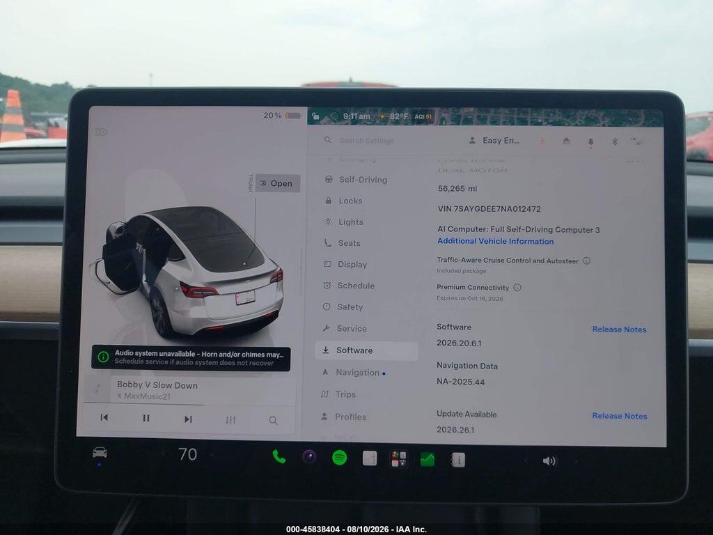 7SAYGDEE7NA012472 2022 TESLA MODEL Y photo no. 7