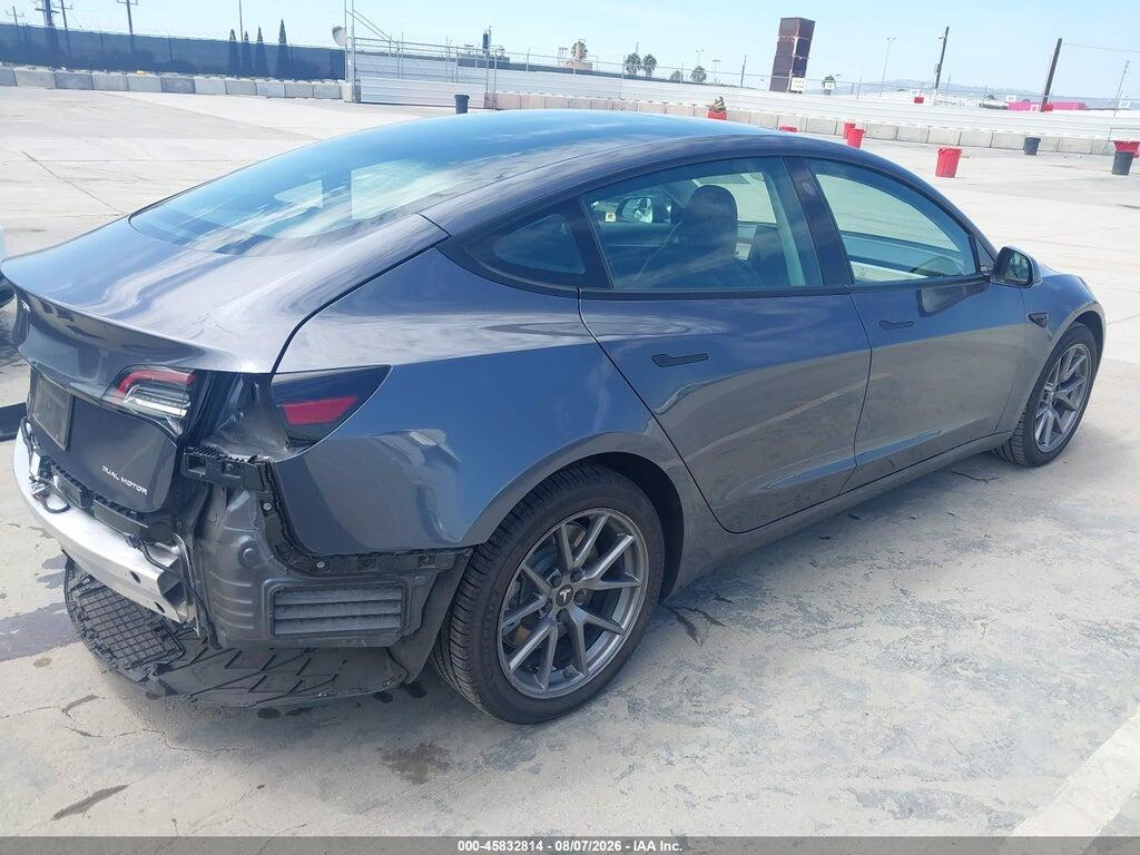 5YJ3E1EB3NF277815 2022 TESLA MODEL 3 photo no. 4