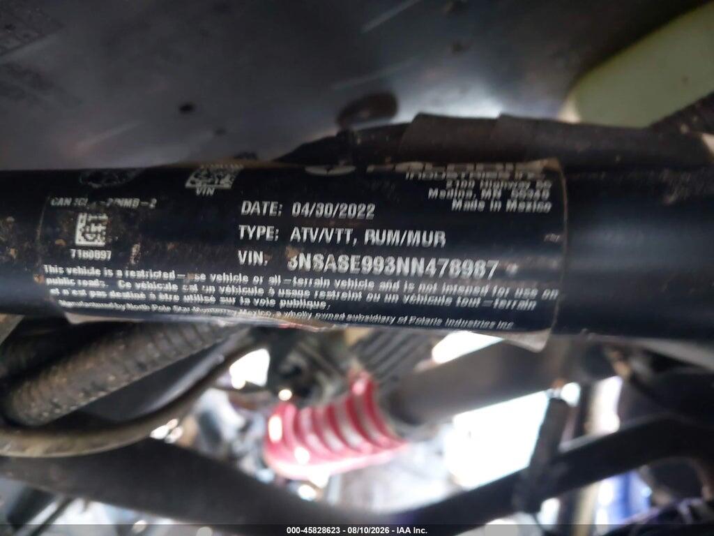 3NSASE993NN478987 2022 POLARIS RZR photo no. 10