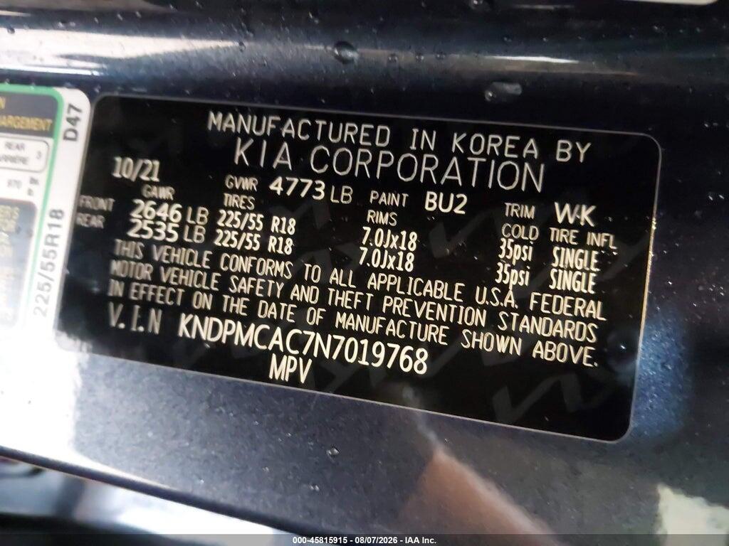 KNDPMCAC7N7019768 2022 KIA SPORTAGE photo no. 9