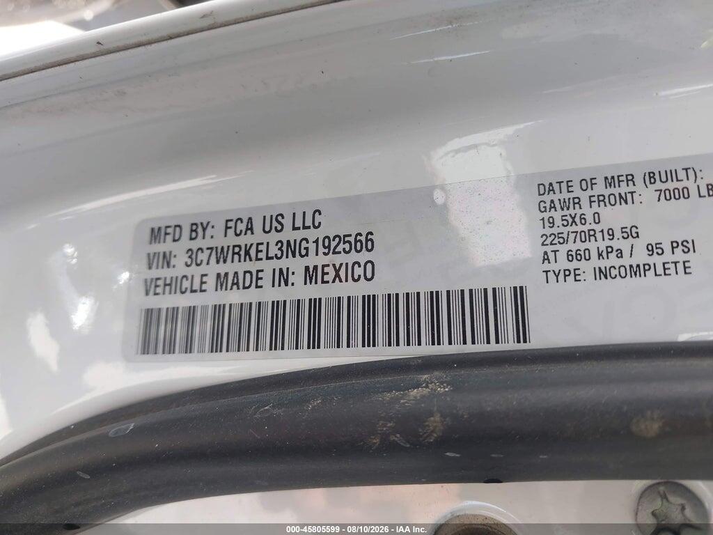 3C7WRKEL3NG192566 2022 RAM 4500 CHASSIS photo no. 8