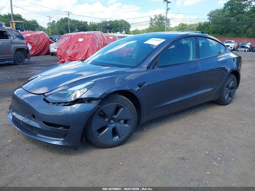 5YJ3E1EB6NF245845 2022 TESLA MODEL 3 photo no. 2