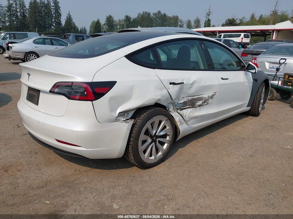 5YJ3E1EA0NF190784 2022 TESLA MODEL 3 photo no. 4