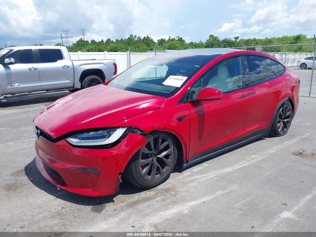 7SAXCAE5XNF345144 2022 TESLA MODEL X photo no. 2