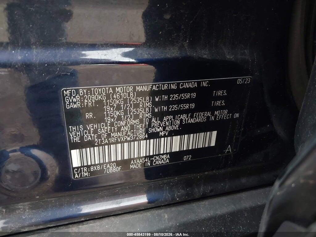 2T3A1RFVXPW372864 2023 TOYOTA RAV4 photo no. 9