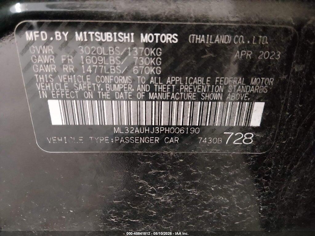 ML32AUHJ3PH006190 2023 MITSUBISHI MIRAGE photo no. 9